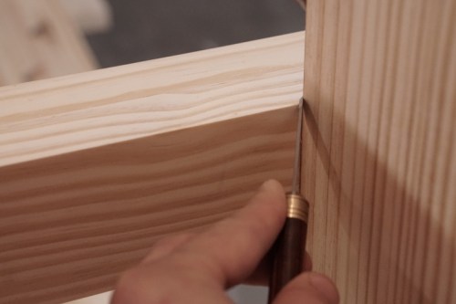 Knife in your shoulder line.