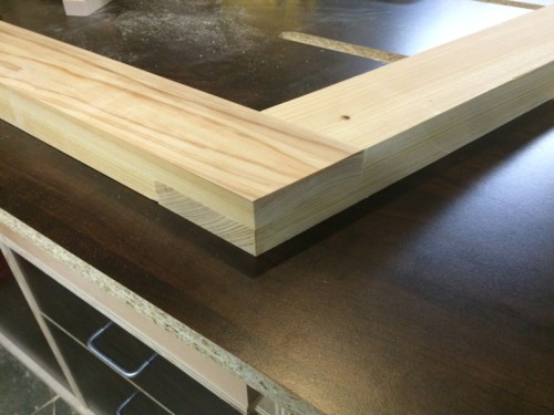 Cypress porch swing, half-lap joint