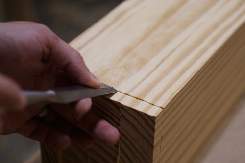 Create a trench using a chisel