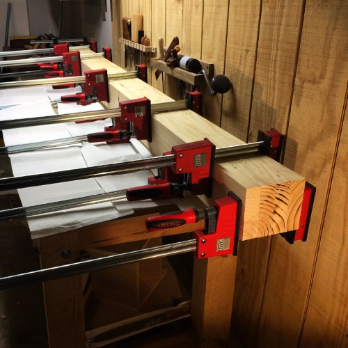 Bench Top Lamination in Clamps